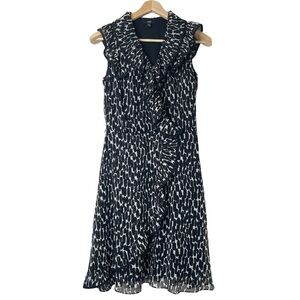 JBS Chiffon Midi Dress Size 6 Flirty Ruffles Whimsygoth Whimsical Y2K 90s Multi